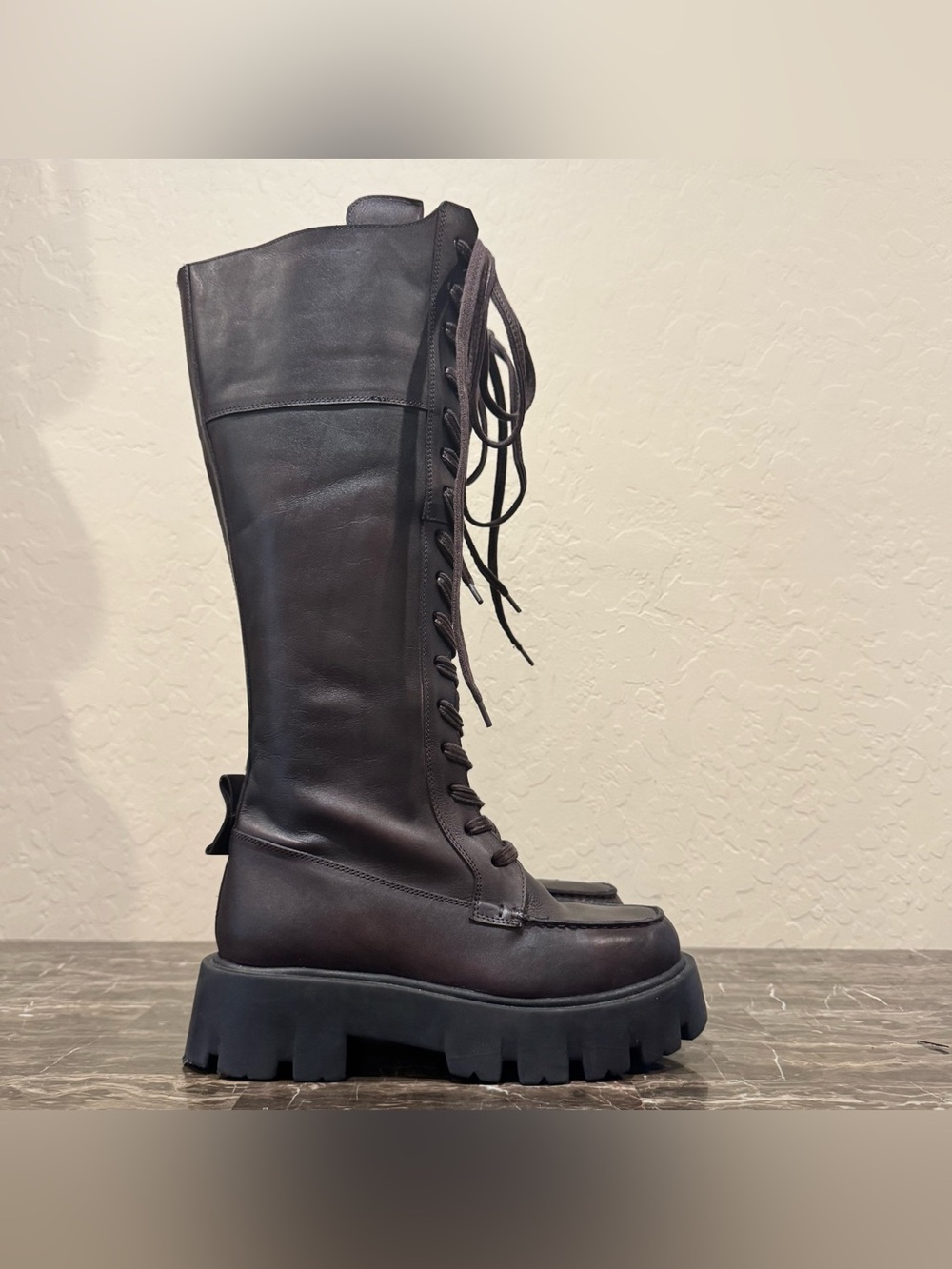 Free People Jones Leather Lace Up Combat Boots - Picture 8 of 15